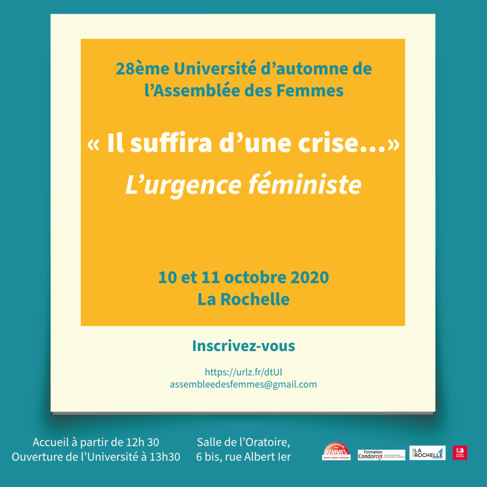 Il Suffira D'une Crise Pour Que Les Droits Des Femmes Il suffira d'une crise... "L'urgence féministe" - L'Assemblée des Femmes